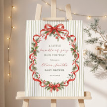 En liten knippe glädje baby shower välkomstskylt