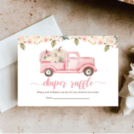 En liten knumpkin Baby Shower Diaper Raffle Biljet Tilläggskort