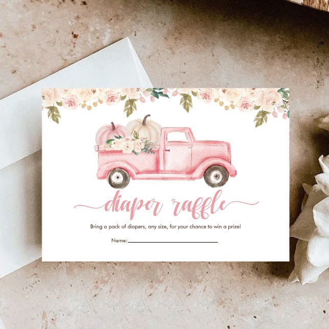En liten knumpkin Baby Shower Diaper Raffle Biljet Tilläggskort (Skapare uppladdad)