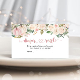 En liten knumpkin Baby Shower Diaper Raffle Biljet Tilläggskort