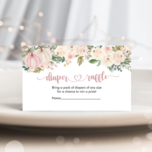 En liten knumpkin Baby Shower Diaper Raffle Biljet Tilläggskort (Skapare uppladdad)