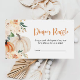 En liten knumpkin Baby Shower Diaper Raffle Biljet Tilläggskort