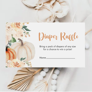 En liten knumpkin Baby Shower Diaper Raffle Biljet Tilläggskort