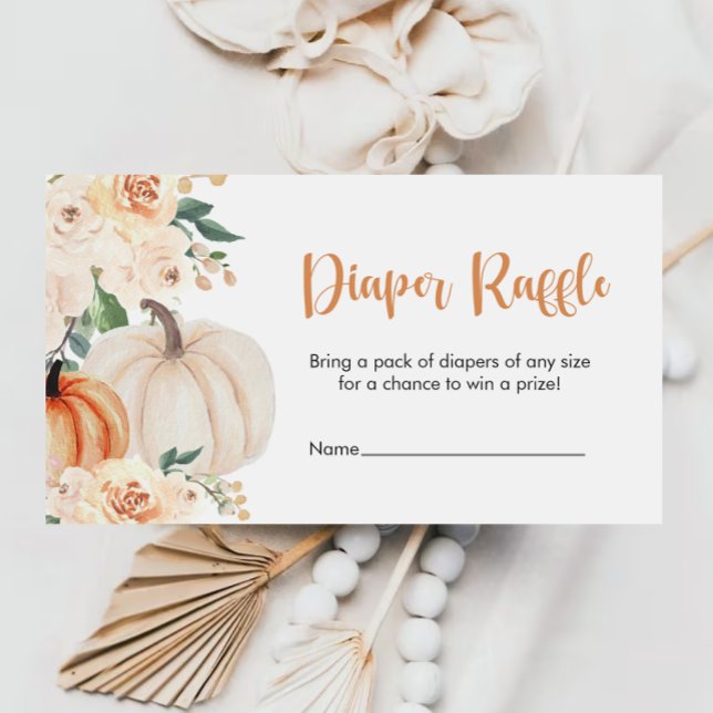 En liten knumpkin Baby Shower Diaper Raffle Biljet Tilläggskort (Skapare uppladdad)