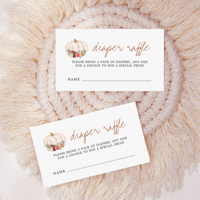 En liten knumpkin Baby Shower Diaper Raffle Biljet Tilläggskort (Skapare uppladdad)