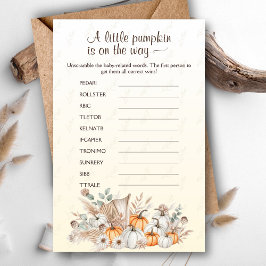 En liten knumpkin Boho Baby Shower-skam