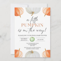 En liten knumpkin Fall Baby Shower Gender Neutral
