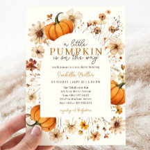 En liten knumpkin Fall Baby Shower Gender Neutral