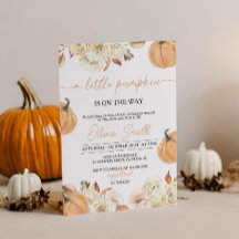 En liten knumpkin Fall Baby Shower Gender Neutral