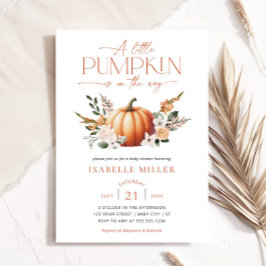 En liten knumpkin Fall Baby Shower Gender Neutral Inbjudningar