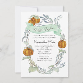 En liten knumpkin Fall Baby Shower Gender Neutral Inbjudningar