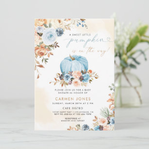 En liten knumpkin Fall Baby Shower Gender Neutral Inbjudningar