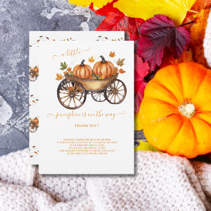 En liten knumpkin Fall Baby Shower Gender Neutral Tack Kort
