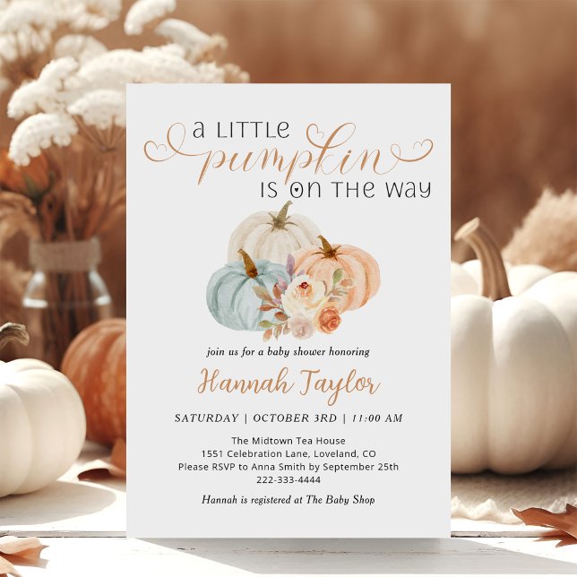 En liten knumpkin Fall Baby Shower Inbjudningar (Skapare uppladdad)