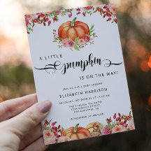 En liten knumpkin Fall Baby Shower | Kön neutralt