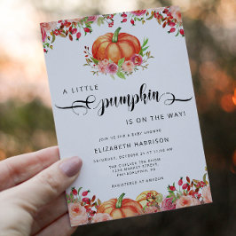 En liten knumpkin Fall Baby Shower | Kön neutralt Inbjudningar