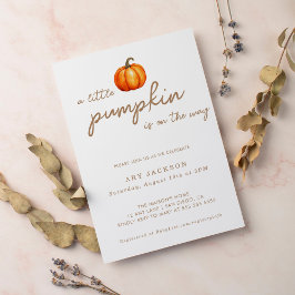 En liten knumpkin Fall Baby Shower | Kön neutralt Inbjudningar