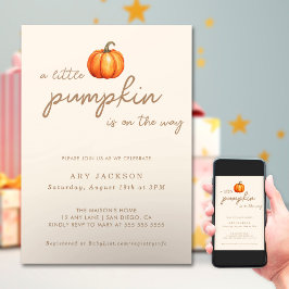 En liten knumpkin Fall Baby Shower | Kön neutralt Inbjudningar