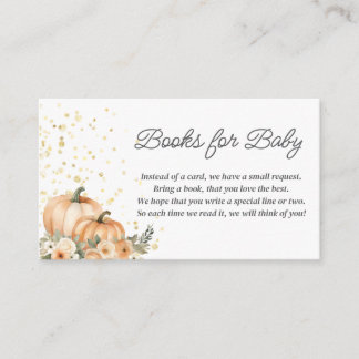 En liten knumpkin Fall Baby Shower | Kön neutralt Tilläggskort
