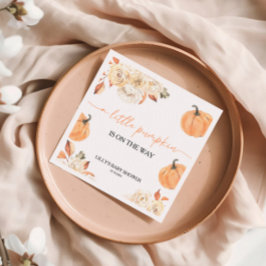 En liten knumpkin Fall Baby Shower Pappersservett