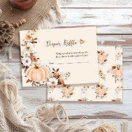 En liten knumpkin Fall Baby Shower Raffle Tilläggskort