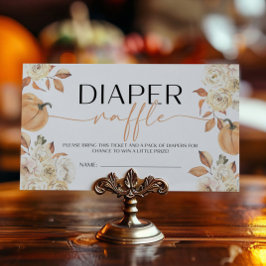 En liten knumpkin Fall Baby Shower Raffle Tilläggskort