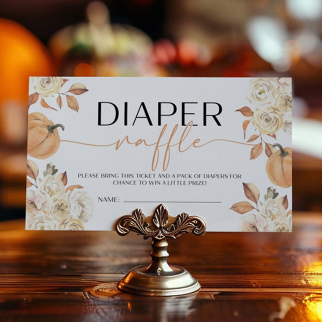 En liten knumpkin Fall Baby Shower Raffle Tilläggskort (Skapare uppladdad)
