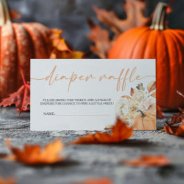 En liten knumpkin Fall Baby Shower Raffle Tilläggskort