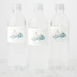 En liten knumpkin Fall Baby Shower Vattenflaskor Etikett