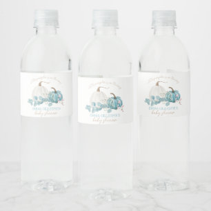 En liten knumpkin Fall Baby Shower Vattenflaskor Etikett