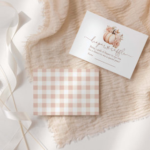 En liten knumpkin Fall Diaper Raffle Tilläggskort