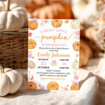 En liten knumpkin Fall Girl Baby Shower