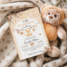En liten knumpkin Girl Modern Fall Baby Shower