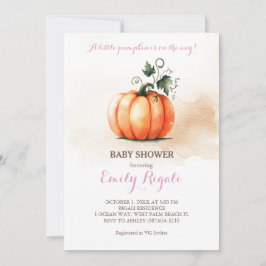 En liten knumpkin höstfälla för höstfällor inbjudningar