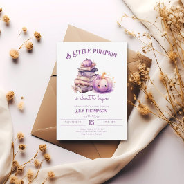 En liten knumpkin höstfälla för höstfällor inbjudningar