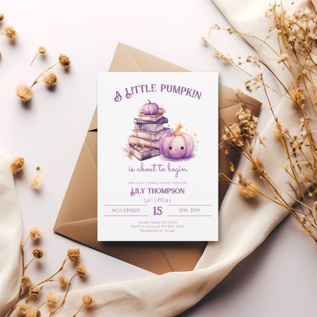 En liten knumpkin höstfälla för höstfällor inbjudningar (Skapare uppladdad)