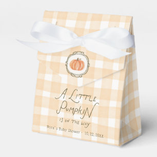 En liten knumpkin Whimsical Gingham Baby Shower Presentaskar