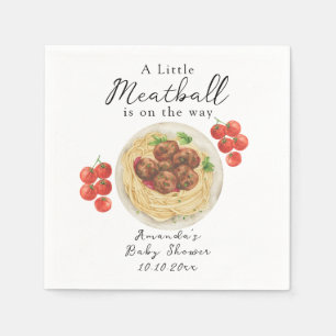 En liten köttbulle är på väg Baby Shower Pappersservett