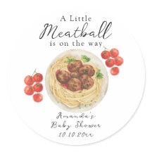 En liten köttbulle är på väg Baby Shower