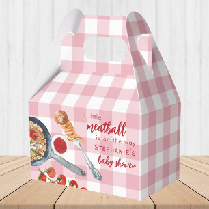 En liten köttbulle är på väg Rosa Babyfirande Presentaskar