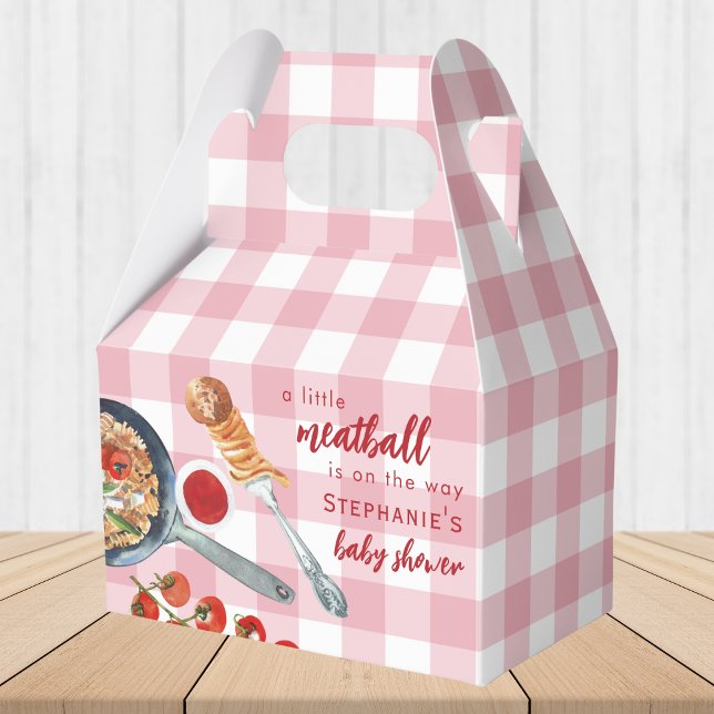 En liten köttbulle är på väg Rosa Babyfirande Presentaskar (Skapare uppladdad)