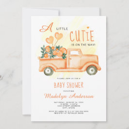 En liten kutie på hur citrus Baby Shower Inbjudningar