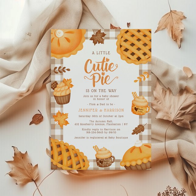 En liten kutie Paj är på väg | Baby Shower Inbjudningar (Skapare uppladdad)