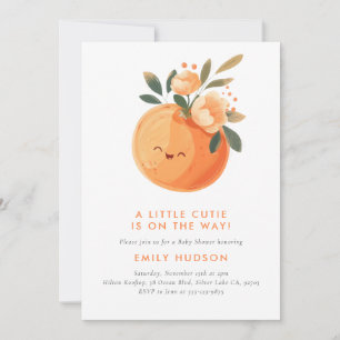 En liten kutik är på väg som babyskor av Citrus Inbjudningar
