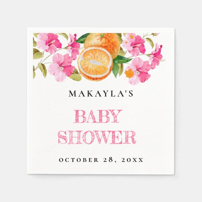 En liten kutik är på väg som babyskor av Citrus Pappersservett (Framsidan)