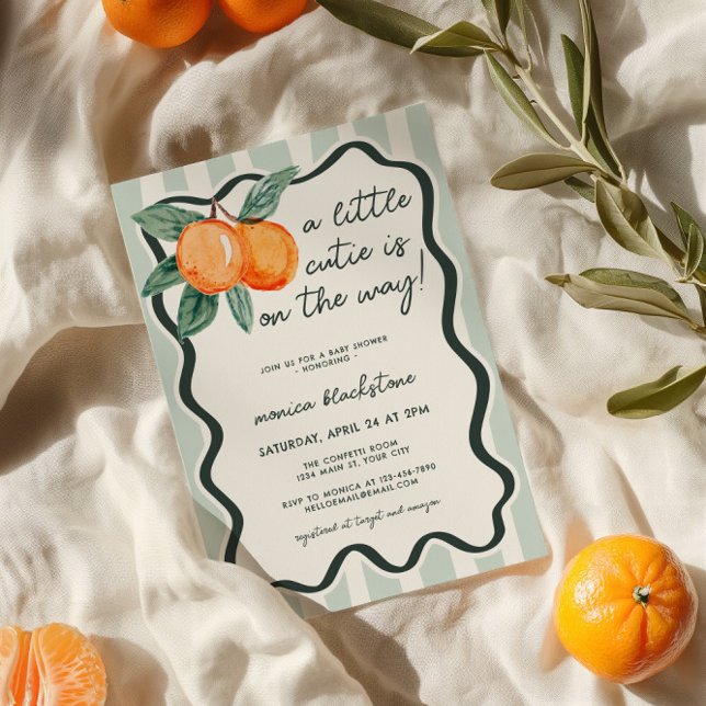 En liten kutisk könsneutral babystövel inbjudningar (A Little Cutie Gender Neutral Baby Shower Invite)