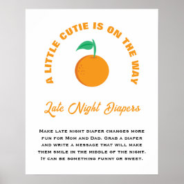 En liten kutym, babyskor sen natt poster