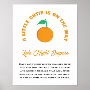 En liten kutym, babyskor sen natt poster