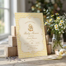 En liten kvackande baby shower inbjudan