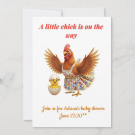 En liten kyckling är på väg inbjudningar